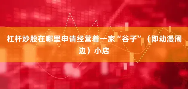 杠杆炒股在哪里申请经营着一家“谷子”（即动漫周边）小店
