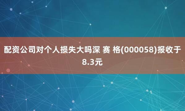 配资公司对个人损失大吗深 赛 格(000058)报收于8.3元